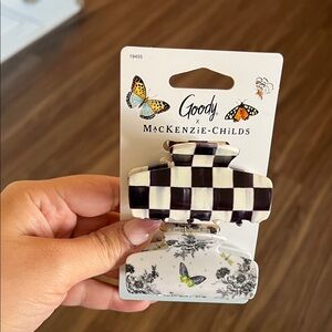 MacKenzie-Childs Black and White Hair Clip Set (only)